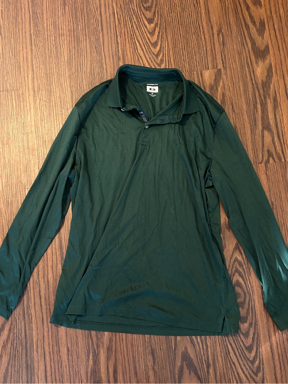 Joseph Abboud Men's Long Sleeve Polo - Forest Green